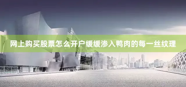 网上购买股票怎么开户缓缓渗入鸭肉的每一丝纹理